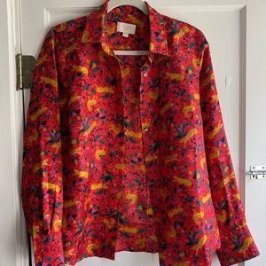 J Crew Collection Silk Button Down size 6